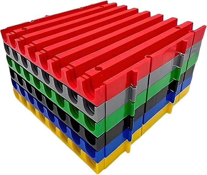 Trench Drainage GrateDrain Covers OutdoorInterlocking Floor TilesModular Multicolor 4-20 Pcs(Black4 pieces)