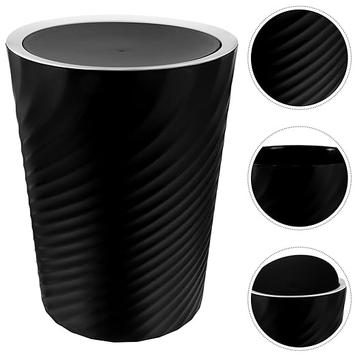 Luxshiny Bathroom Trash Can with Lid Capacity Wastebasket for Home Office and Hotel Use Sturdy Design for and Easy Maintenance