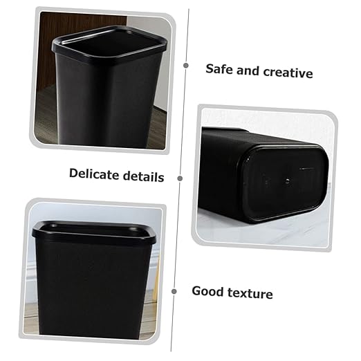 Thickened Plastic Trash Can Wastebasket for Home Bathroom Bedroom Office Hotel Opening Garbage Bin with Simple Design Practical Narrow Rectangular Container for Neat Living Spaces