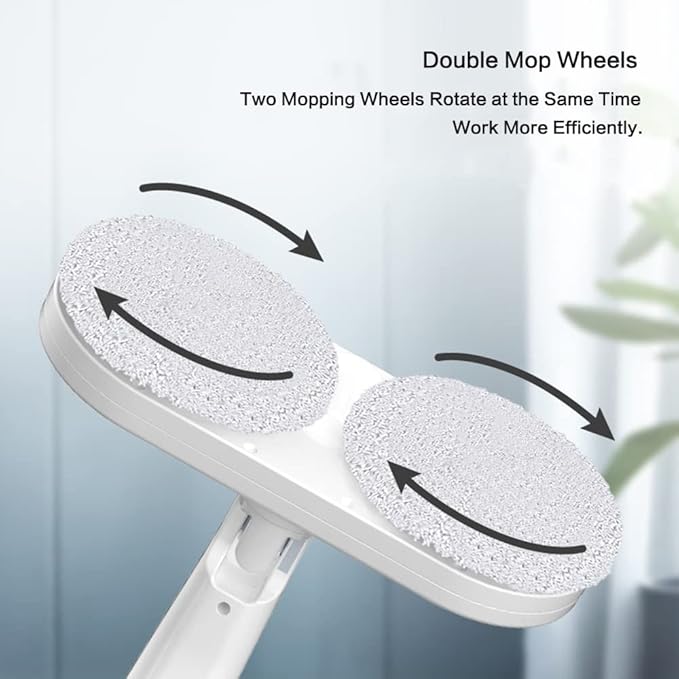 Cordless Electric Mop Scrubber Floor Cleaners Electric Spin Mop with Water Tank and Spray 60 min-Running Powerful Hardwood Electric Floor Cleaner Machine for Hard Floor Tile (Green)