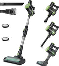 Cordless Vacuum Cleaner Lightweight Stick Vacuum Cleaner 6 in 1 Self-Standing with Powerful Suction 180° Bendable Wand Rechargeable Cordless Vacuum for Hardwood Floor (Green)