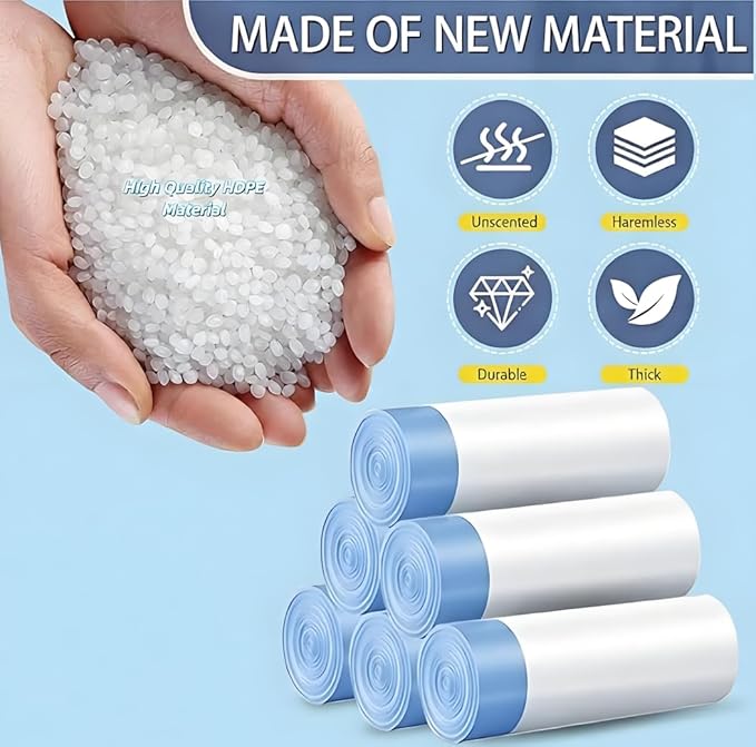 21 Gallon Trash Bags Drawstring 1.7 Mil Thick Big Tall heavy duty White Garbage Bags Resists Tears LeaksRoll for Kitchen Outdoor Cans &amp Household UseCommercial Use 80 Liter 108 Count