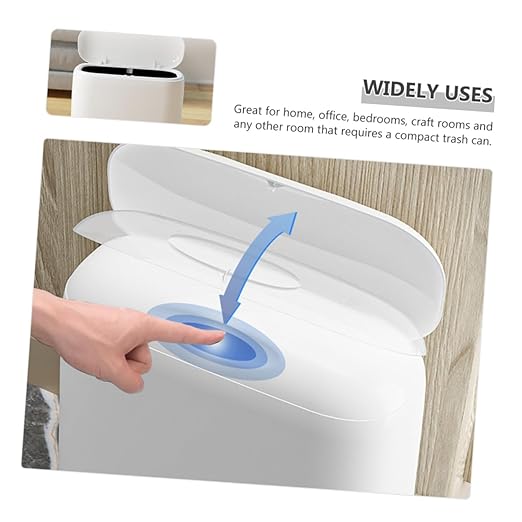 Compact Bathroom Trash Wastebasket for Kitchen Living Room and Office Design Modern Aesthetic for Spaces for Use