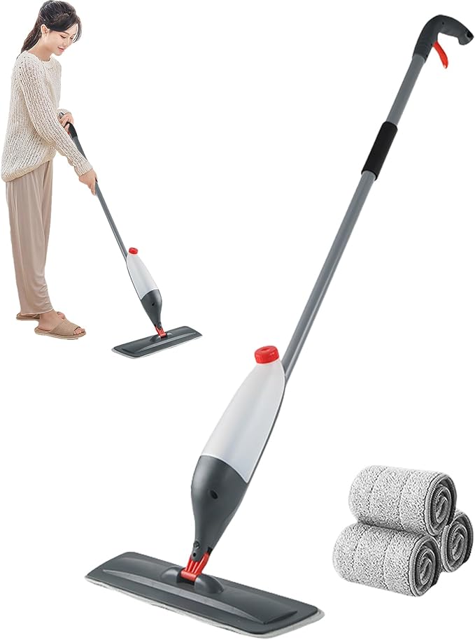 Spray Mops for Floor CleaningQuick Mops for Floor Cleaning | Washable Reusable Removable Pad Clean Supplies for Laminate Wood Marble Commercial Home