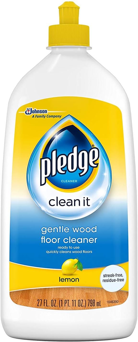 Pledge Gentle Wood Floor Cleaner Lemon Scent 27 Ounces