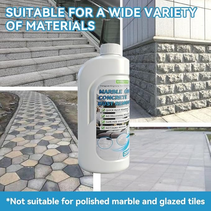 Rust Stain Remover Marble Cleaner Tile Rust Remover Granite Care Agent Stone Care Agent - Powerful and Effective in Removing Rust From Granite Tile and Marble (500g)