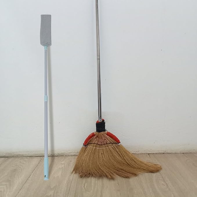 Telescoping Duster Set with Microfiber Cloth Heads Retractable Gap Cleaning Brush for Bed Bottom and Sofa Household Cleaning Tool for Hard-to-Reach Spaces