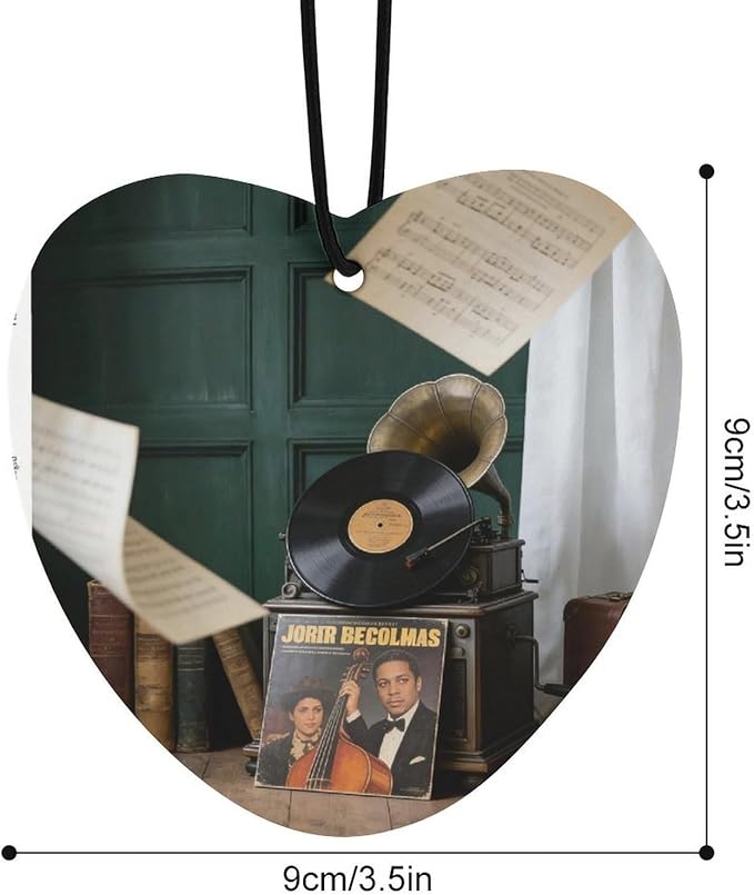 5PCS Car Air Freshener Hanging Personalized Double Sided Vintage Phonograph Car Fresheners Long Lasting New Cars Scents Cute Automotive Freshies for Closets Drawers (tea)