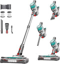 Cordless Vacuum Cleaner for Home Powerful Stick Vacuum Cleaner with Rechargeable Battery 6 in 1 Lightweight Handheld Vacuum 45 Mins Runtime Cordless Vacuum for Hardfloor Carpets Pet Hair (green)