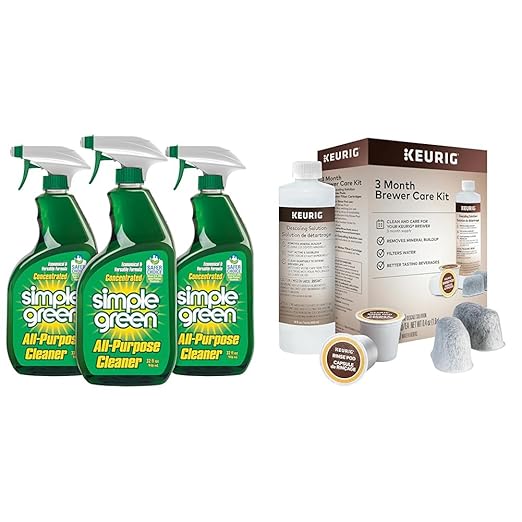Simple Green AllPurpose Cleaner 32 Fl Oz (Pack of 3) Original 96 Fl Oz &amp Keurig 3-Month Brewer Maintenance Kit Includes Descaling Solution Water Filter