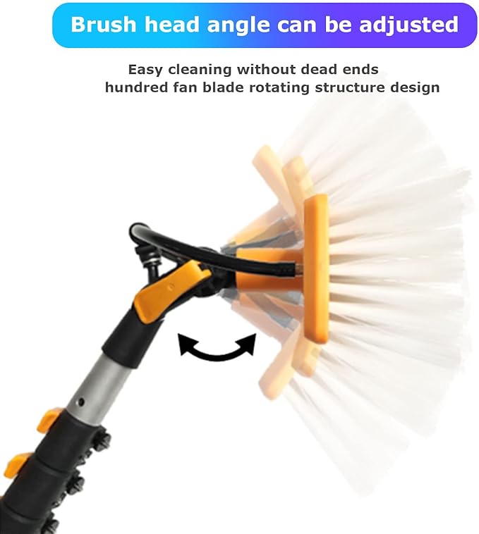 Water Fed Telesbrush Window and Solar Cleaning Pole with Brush Window and Solar Panel Cleaning System Windows Cleaning &amp Washing Tool (3.6M-11.5M)24Ft/7.5M/32Ft/10.