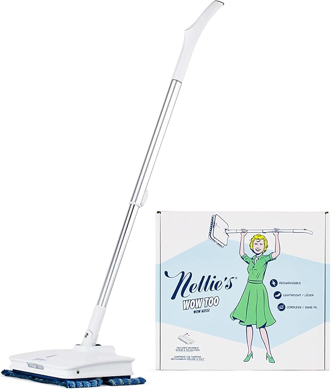 Wow Too Mop – Rechargeable Spray Mop with Adjustable Handle &amp Built-in Water Tank – LED Light for Spotless Cleaning – Cordless Battery Powered &amp Easy to Use – Ideal for All Floor Types