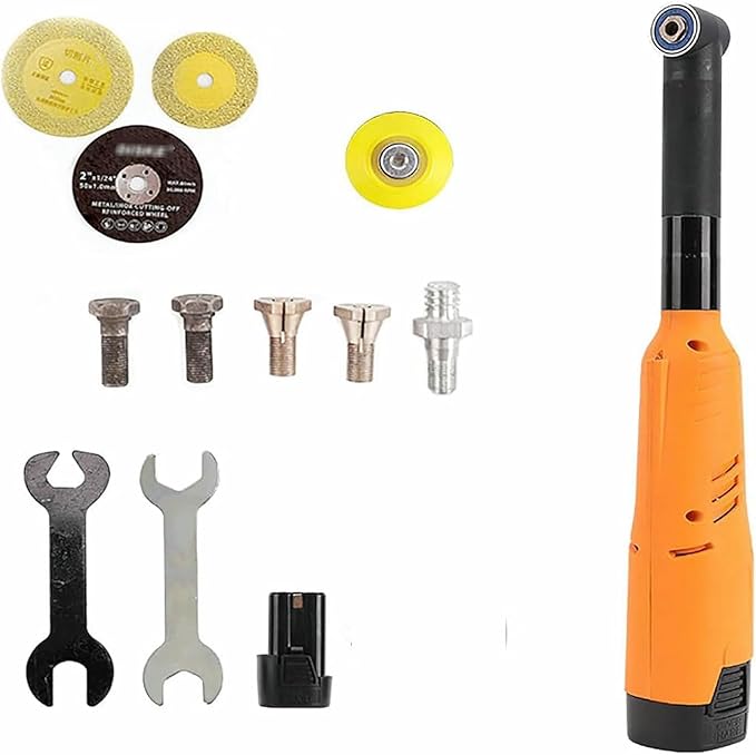 Electric Tile Grout and Rust Cleaner with 7 Speed Settings and a 90° Angle Design for Precise Cleaning of Tile Metal and Concrete Surfaces. (1 Battery)