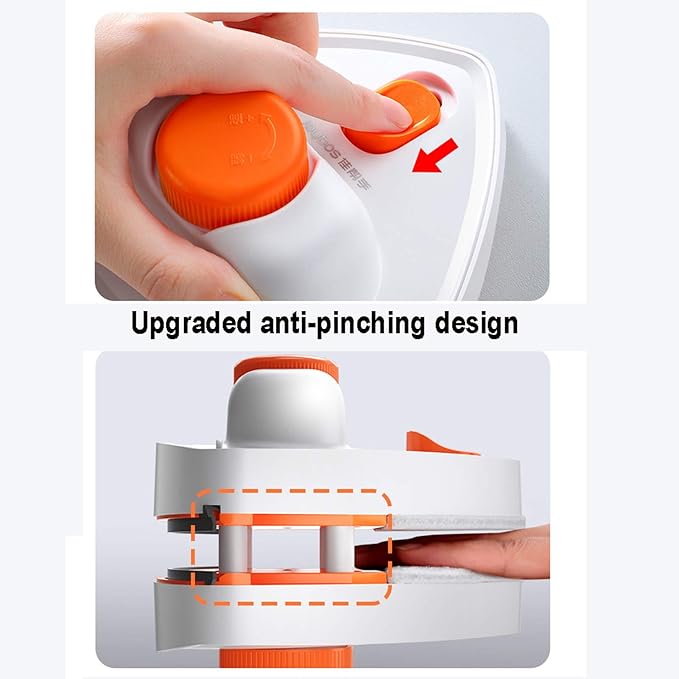 Magnetic Window Cleaner Double Side Magnetic Window Cleaner Adjustable Magnetic with Ergonomic Handle Design 10-Speed Force Ultra-Strong Both Side Glass Surface Cleaning Brush Wiper Tools