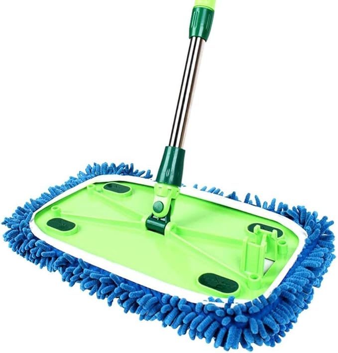 Flat Mop Self Cleaning and Squeeze Drying 360 Rotating Flexible Access to Tight Places