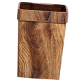 Wood Grain Waste Container Retro Style Trash Can for Bathroom Bedroom and Kitchen Stable Structure Easy to Clean Nordic Design Wastebasket
