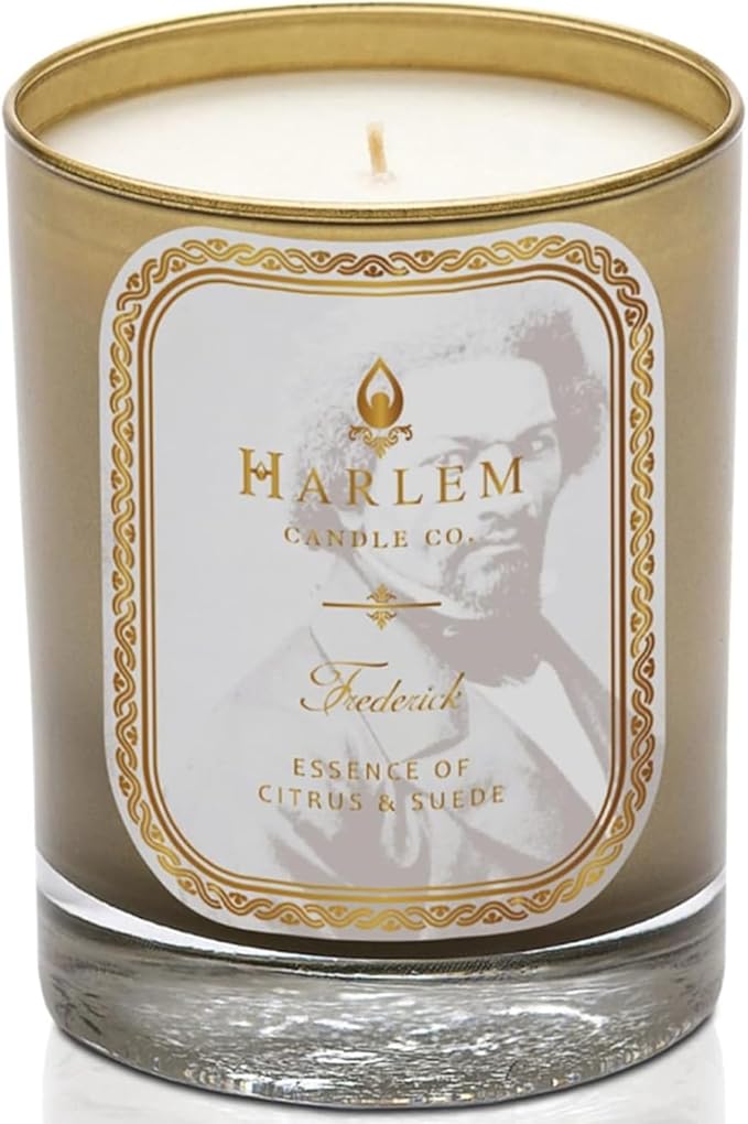 HARLEM CANDLE CO. Frederick - Luxury Scented Soy Candle 11 oz - 80-Hour Burn Time | Bergamot Yuzu Cardamom Suede Sandalwood | Scented Candles for Home