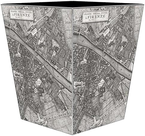 WB2636 - Firenze Italy Map Wastepaper Basket