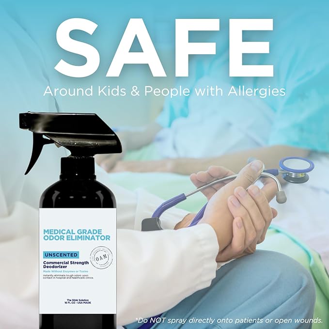 Medical &amp Commercial Grade Odor Eliminator for Cast Removal Colostomy Incontinence Wound Smell &amp Ostomy Odor in Hospitals &amp Clinics Fragrance Free Unscented Odor Neutralizer Spray 2 1