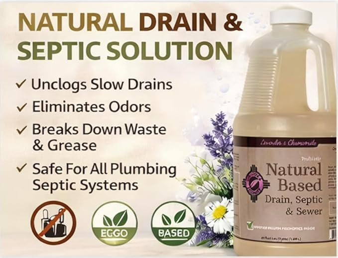 Drain Septic &amp Sewer Natural Based Cleaner 1 Jug 64 oz.