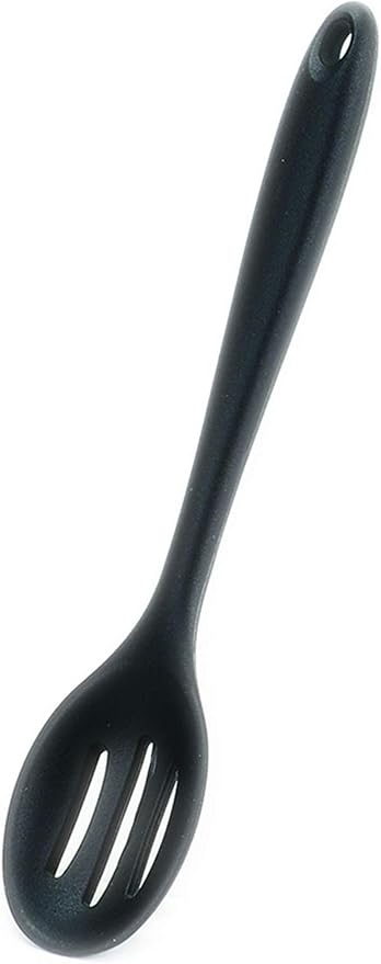 Pearl Metal Touch Silicone Slotted Spoon Small Black