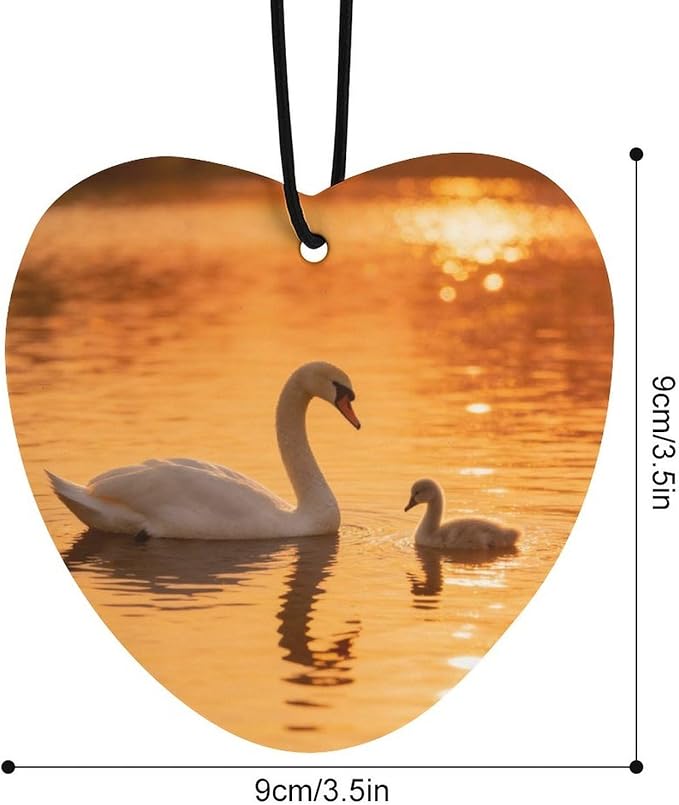 5PCS Car Air Freshener Hanging Personalized Double Sided Swan Cygnets Car Fresheners Long Lasting New Cars Scents Cute Automotive Freshies for Closets Drawers (tea)