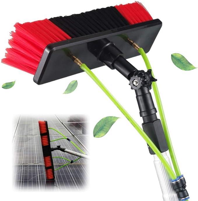 Cleaning Photovoltaic and Solar PanelsWindow Clean Glass Wall Cleaning 3-12M Washing Set Equipment Extension Pole Cleaning for Trucks Windows/5M Rod/30Cm Brush Head