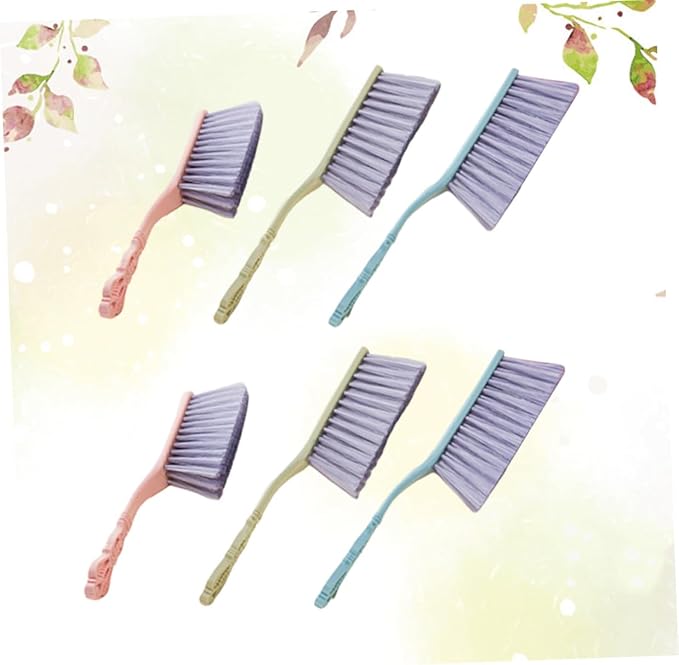 6pcs Thickened Hollow Handle Cleaning Brush Set Household Dusting and Sofa Cleaning Tools Multi-Color Bed and Upholstery Brushes for Home Use