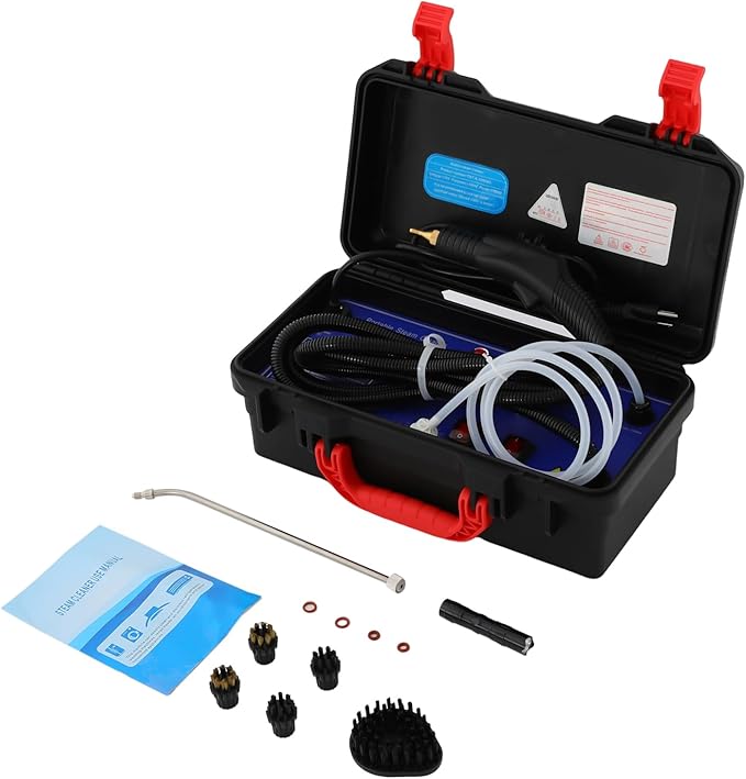 3-in-1 Handheld Steam High 1700W 110V Pressure Steam Cleaner Cleaner High Pressure Car Detailing Cleaning Machine High Temp Portable Bathroom Power Cleaning Machine 3-5 bar