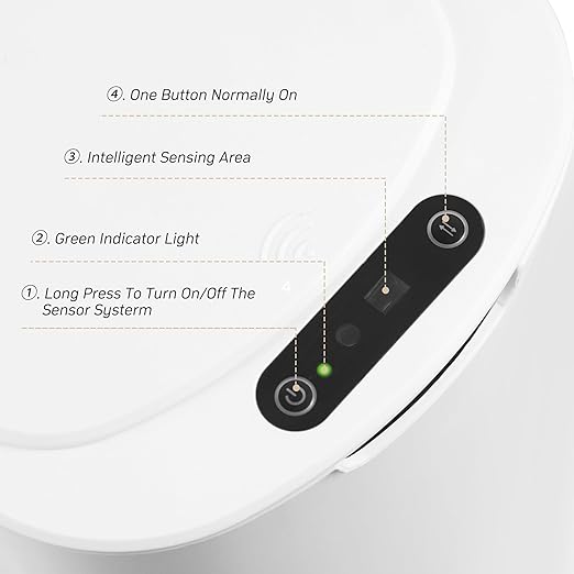 Automatic Motion Sensor Bathroom Trash Can with Lid 5 Gallon Touchless Trash Bin Smart Electric Narrow Waterproof Garbage Bin for Toilet Office Rv Bedroom Living Room