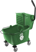 Dryser Commercial Mop Bucket with Side Press Wringer 26 Quart Green