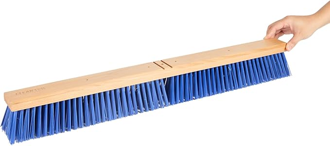 Restaurantware-BROOM HEAD ONLY: Clean Tek Professional 30-Inch Broom Head 1 Heavy-Duty Push Cleaning Tool - Handle And Brace Sold Separately Heavy Plastic Bristles Wooden Commercial Use