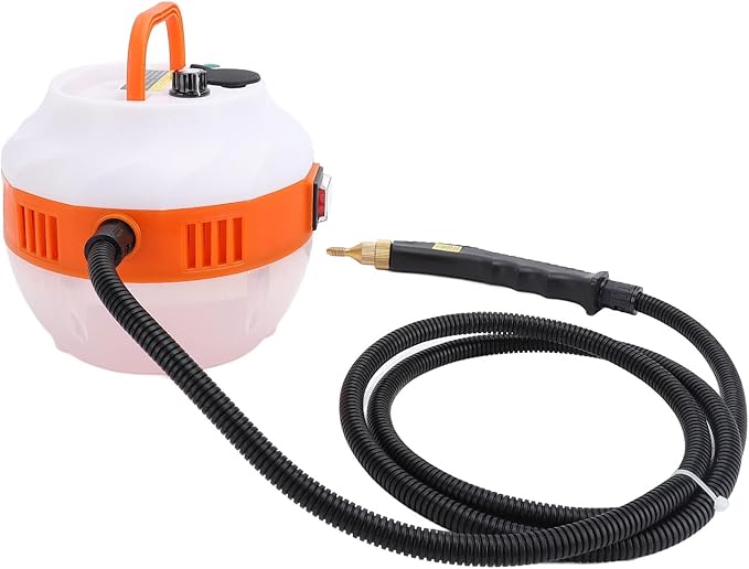 Handheld Steam Cleaner Electric Steam Cleaning Machine with 6 Level Adjustable Buttons 1L Glass Tank 2m Long Spray Gun Tube for Car Detailing (US Plug 110V)