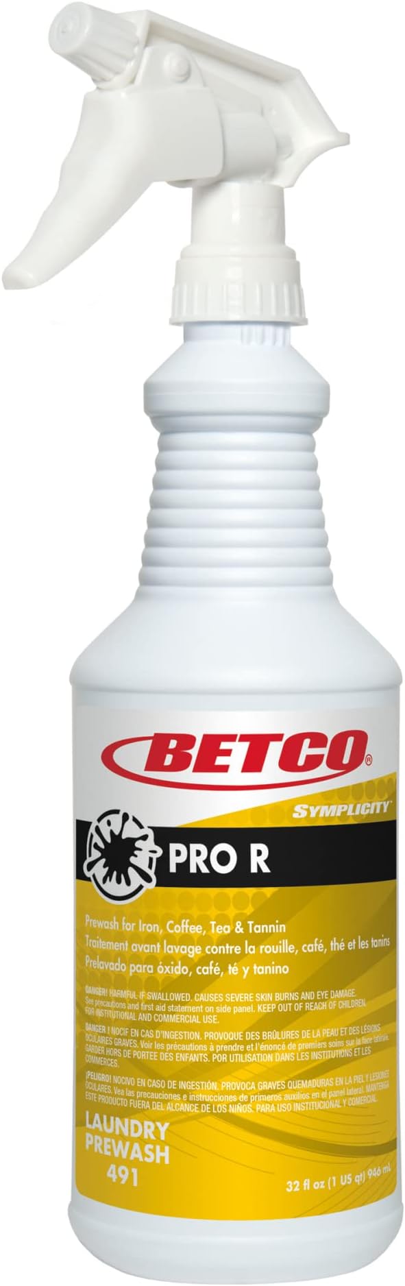 Betco® Symplicity™ Pro R Prewash Spotter Fresh Scent 32 Oz Bottle Case Of 6
