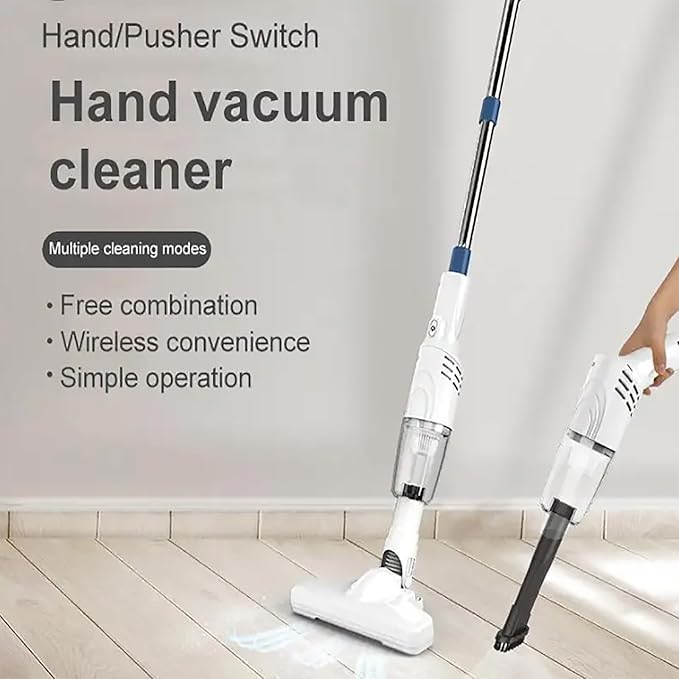 Portable Vacuum Cleaner Upright Vacuum Clean Machine 2 Modes of Powerful Suction Up to 30 Mins Runtime Detachable Filter Element and Easy to Clean for Hard Floor Carpet and Pet Hair