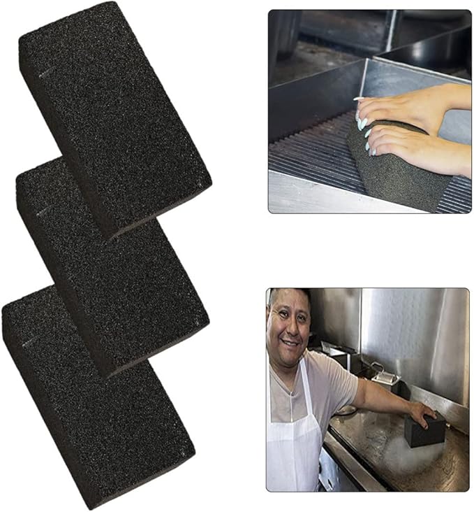 Grill Griddle Cleaning Brick Block Ecological Barbecue Removing Stains Stone 3PCS BBQ Cleaning Block
