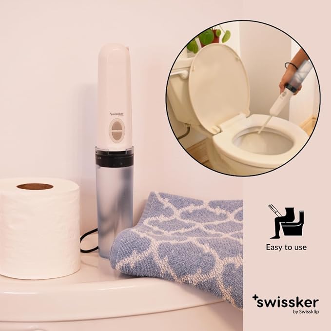 Swissker by Swissklip Portable Bidet Travel Sprayer – Rechargeable Electric Handheld Personal Hygiene Cleaner Compact USB Bidet with Adjustable Pressure for Home &amp Travel