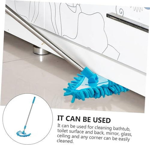 1Pc Lightweight Triangular Mop Rotatable Household Cleaning Tool Mini Mop for Hard Floors Soft Microfiber Head for Results