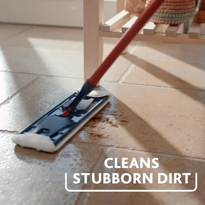 Vileda H2PrO Flat mop System - Revolutionary Clean and Dirty Water Separation - Water-Saving Design - Compact Storage - Ergonomic Handle - Microfibre Power - Can be Used one-Handed