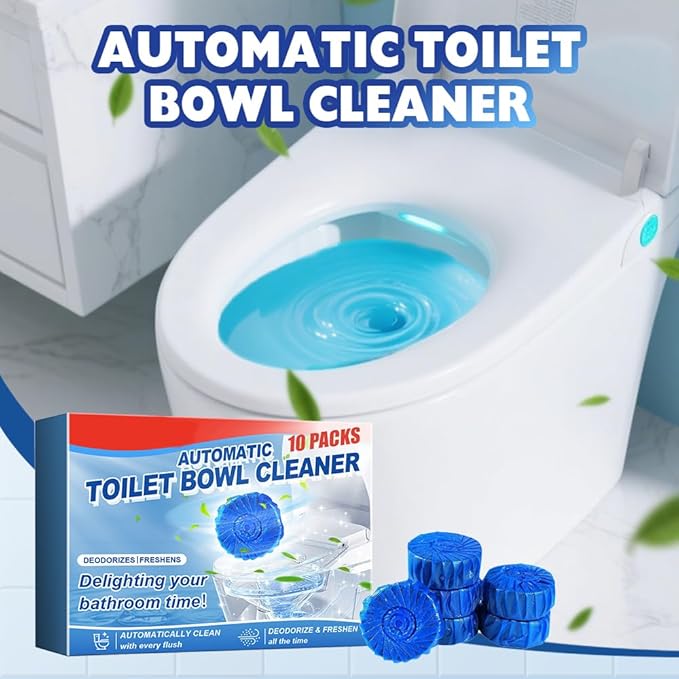 Automatic Toilet Bowl Cleaner 2026 New Toilet Cleaning Tablets Long Lasting Tank Cleaner for Bathroom Convenient Blue Deodorizer Easy Flush Cleaner Tablets for Home (30)