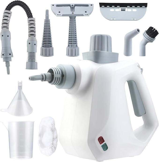 Petyoung Handheld Steam Cleaner Professional Pressurized Steam Cleaner with 9 Accessories Multipurpose Steam Cleaner for Home Use for Cleaning Floor Upholstery Grout Window and Car