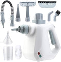 Handheld Pressurized Steam Cleaner for Home Use with Safe Lock &amp 9 Accessories Portable Steamer for Cleaning Bathroom Kitchen Tile Grout Window White