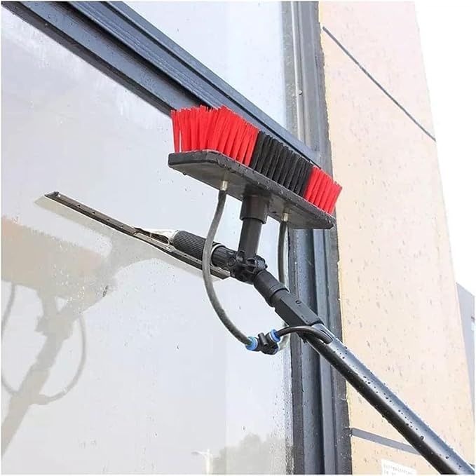 Window Cleaning Pole Photovoltaic Panel Cleaning Tool Water Fed Pole Kit Outdoor Window Glass Solar Panel Spray Washer Washing Equipment(9m/30FT)