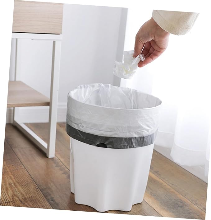 Drawstring Garbage Bags 90pcs Disposable Trash Bags with Handles for Kitchen and Household Waste Collection Random Color