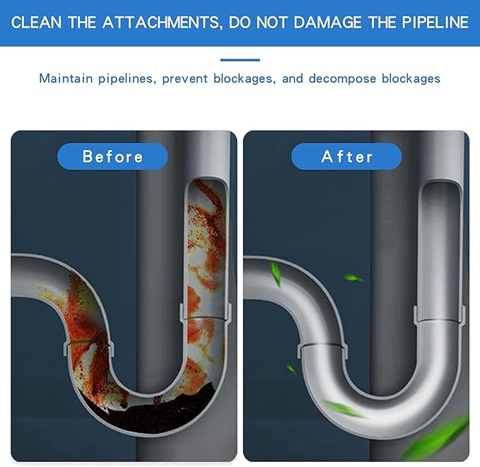 6 Pcs Bubble Bombs Drain Cleaner Pipe Dredge Deodorant Quick Dredge Pipeline Powerful Sink Drain Cleaner Magic Fast Foaming for Kitchen Toilet Pipeline Quick Cleaning Tool