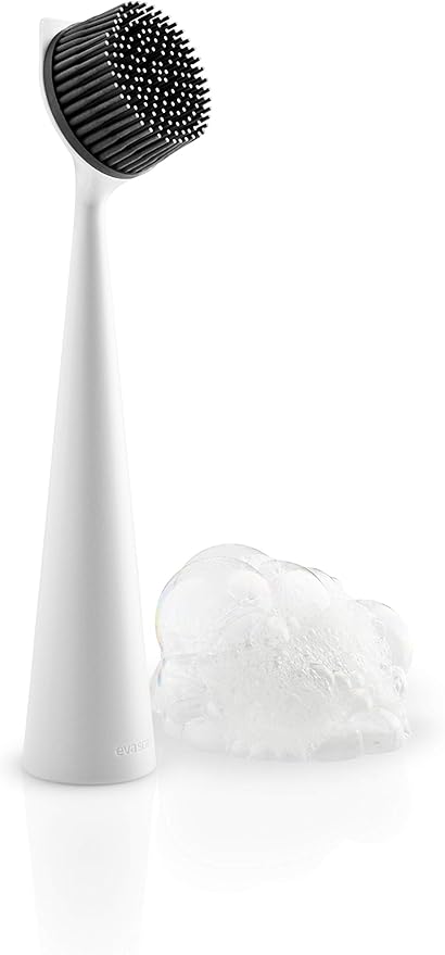 EVA SOLO | Dishbrush Silicone | Robust Washing-up Brush with a Practical &amp Effective Kitchen Scrubber Edge | Multipurpose Cleaning Brush | Danish Design Functionality &amp Quality | Marble Grey