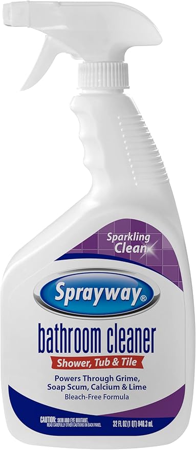 Sprayway Bathroom Cleaner | Tub &amp Tile 32oz | Removes Soap Scum Hard Water Stains and Mildew | Powerful Foaming Action for Bathroom Surfaces