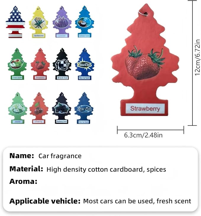 5/20pcs Lavender Scented Car Air Freshener - Natural Tea-Scented Hanging Air Fresheners for Car Interior Accessories(10pcs Lavender)