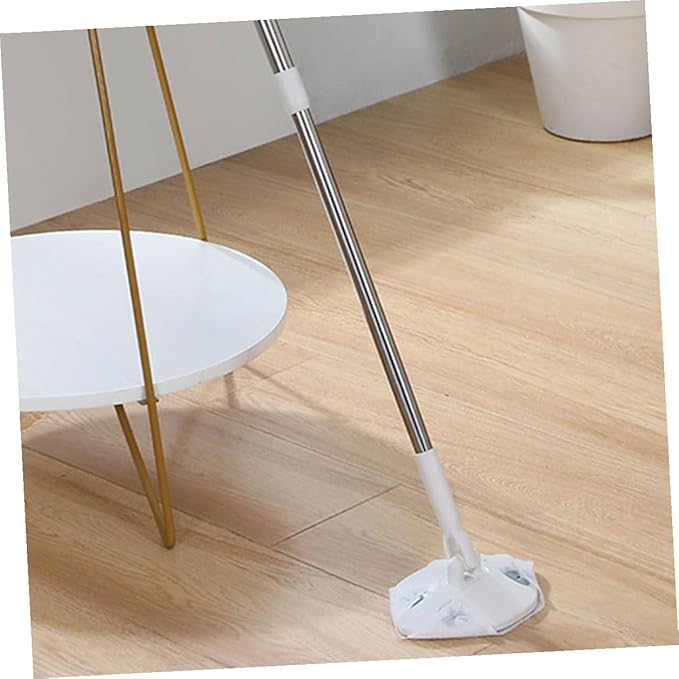Rotating Dust Mop with Triangle Mop Pad and Electrostatic Face Towel for Hardwood Floors Household Dry and Wet Cleaning Set