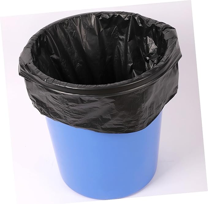 POPETPOP 50Pcs Large Heavy Duty Garbage Bags 80X100Cm Contractor Trash Bags for 100L Bins Outdoor Gardening Kitchen Waste Disposal